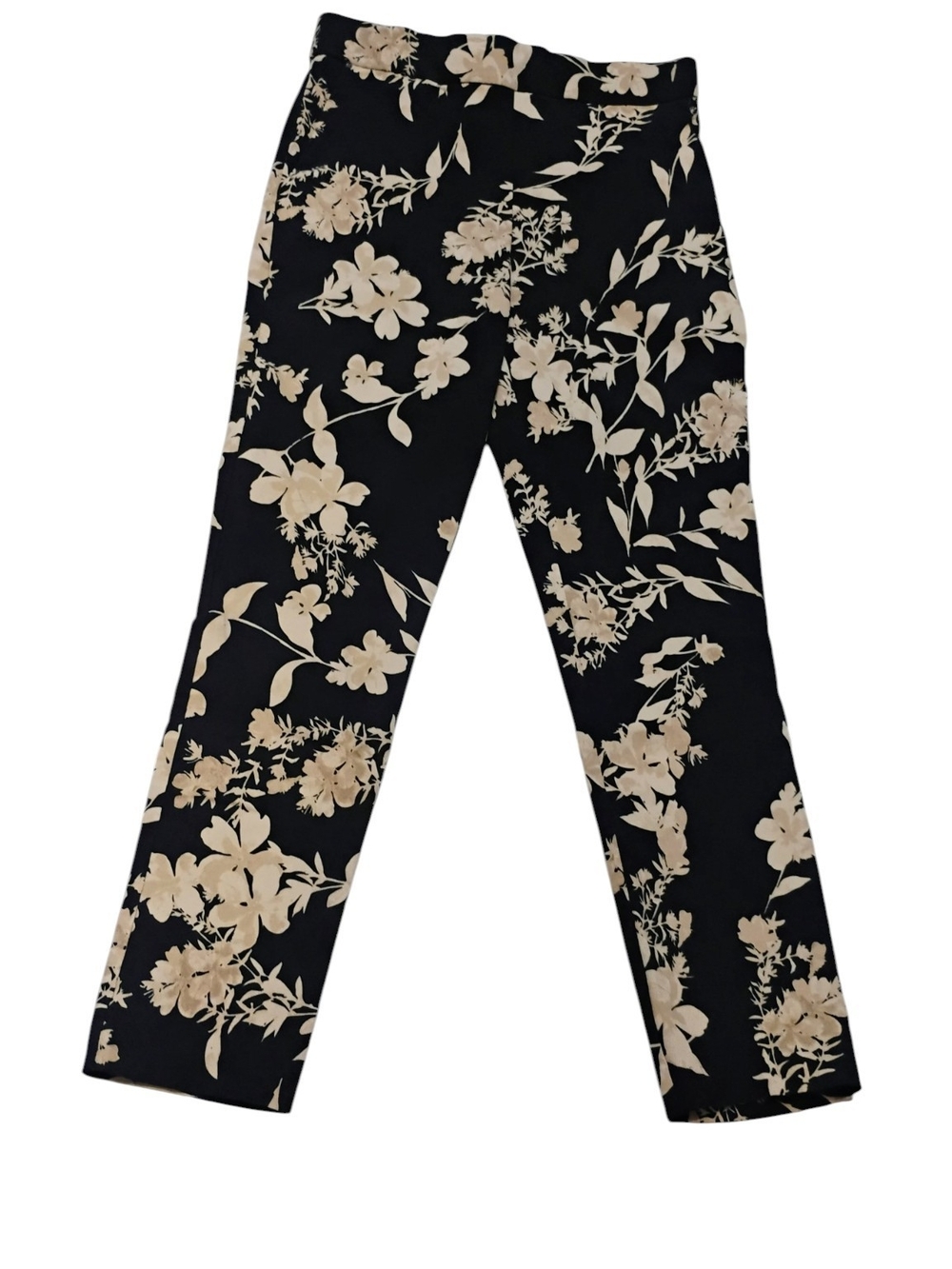 Jules & Leopold Black Chinos with Cream Floral Print SZ S/P